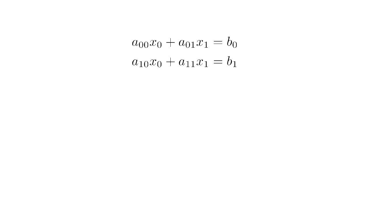 Matrix form